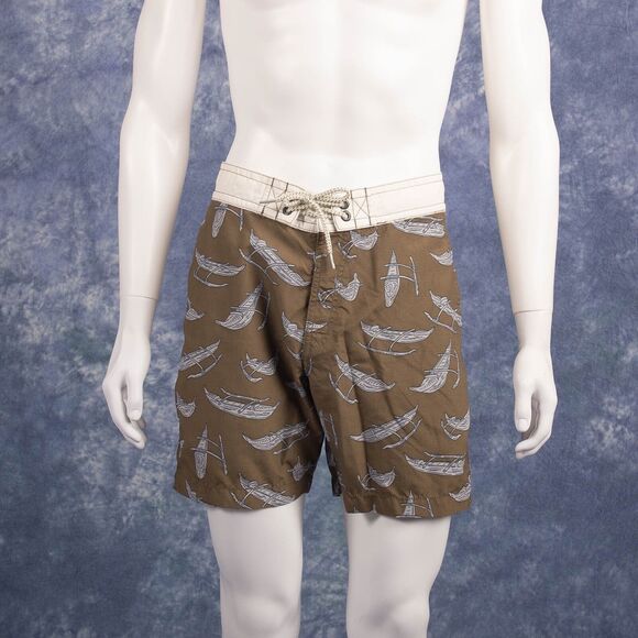 DIETRICH VAREZ REYN SPOONER SZ 30 OUTRIGGER PRINT BOARD SHORTS - Picture 1 of 6